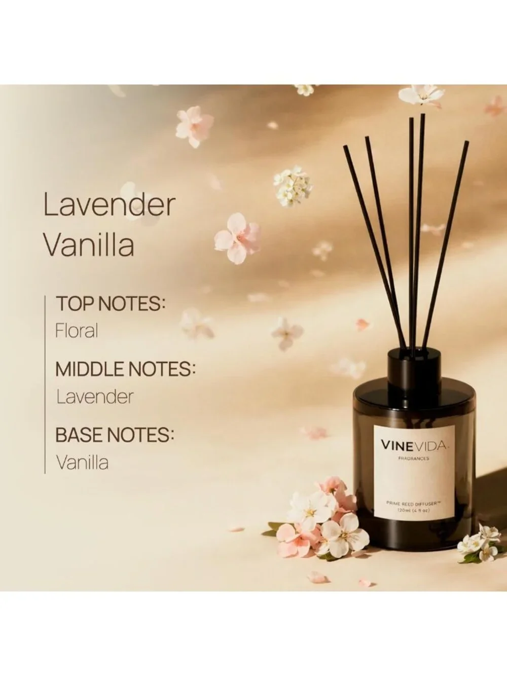 Lavender Vanilla Reed Diffuser Set | Long-Lasting Home & Bathroom Fragrance